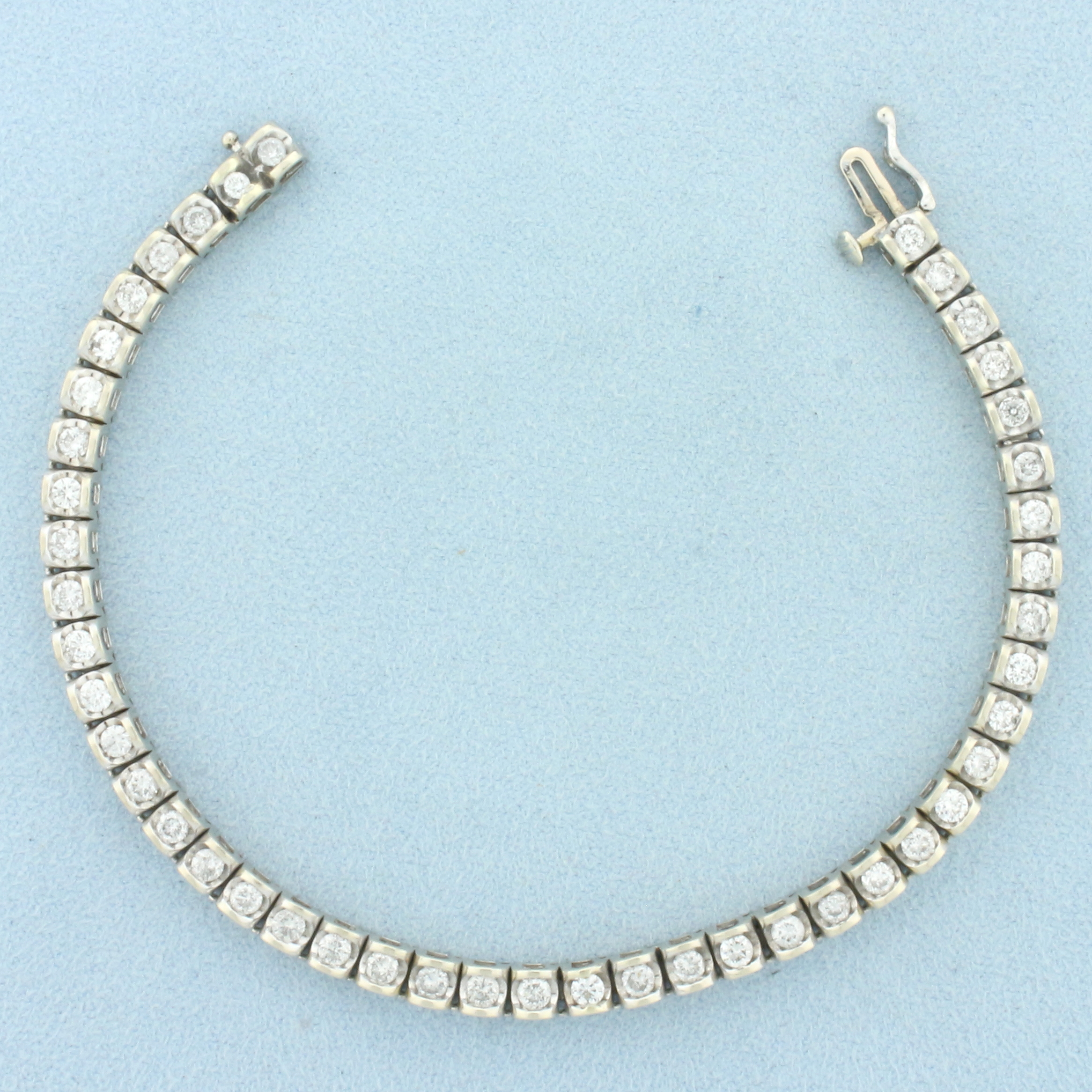 3ct Diamond Tennis Bracelet in 14k White Gold