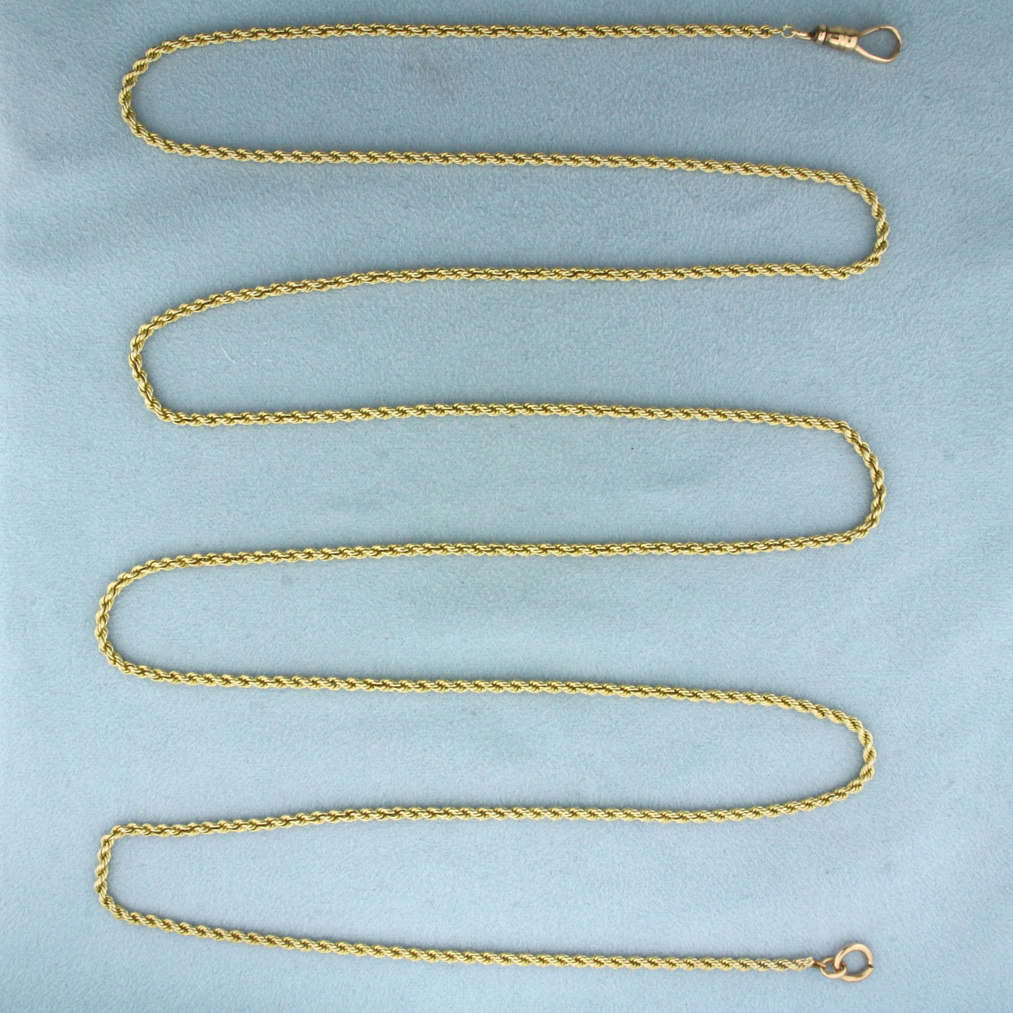 48 Inch Rope Link Chain Necklace 14k Yellow Gold | Property Room