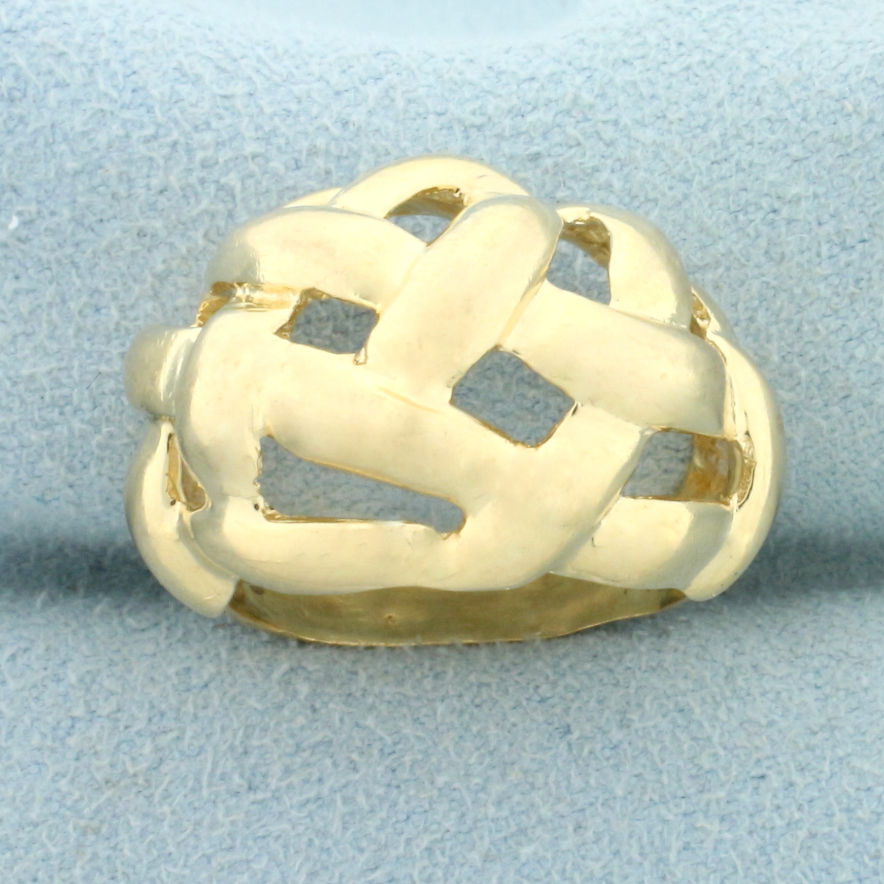 Braided Woven Design Ring in 14K Yellow Gold