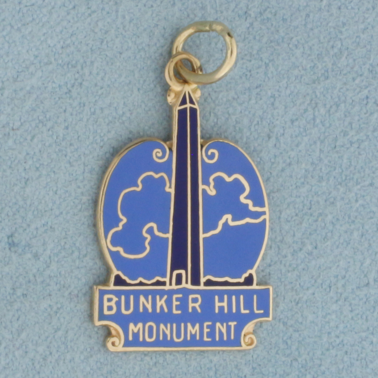 Bunker Hill Monument Charm or Pendant in 14k Yellow Gold