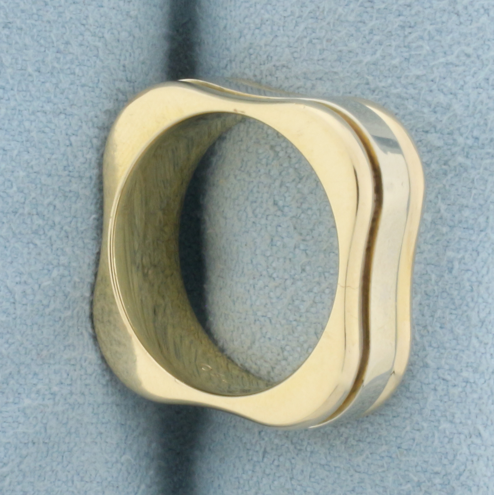 Designer Eros Unique Square Ring in 18k Yellow and White Gold ...