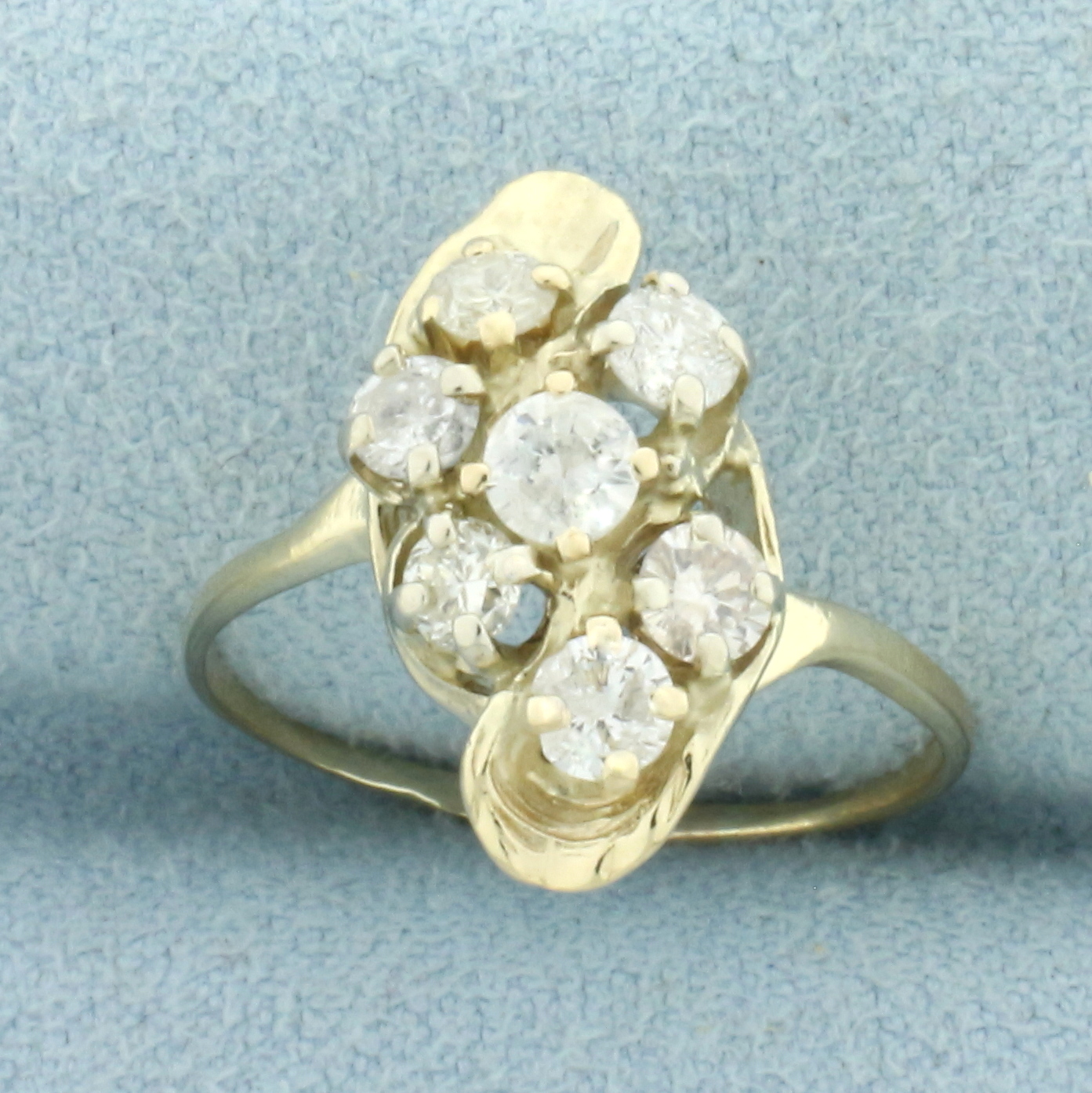 Diamond Cocktail Ring in 10k Yellow Gold