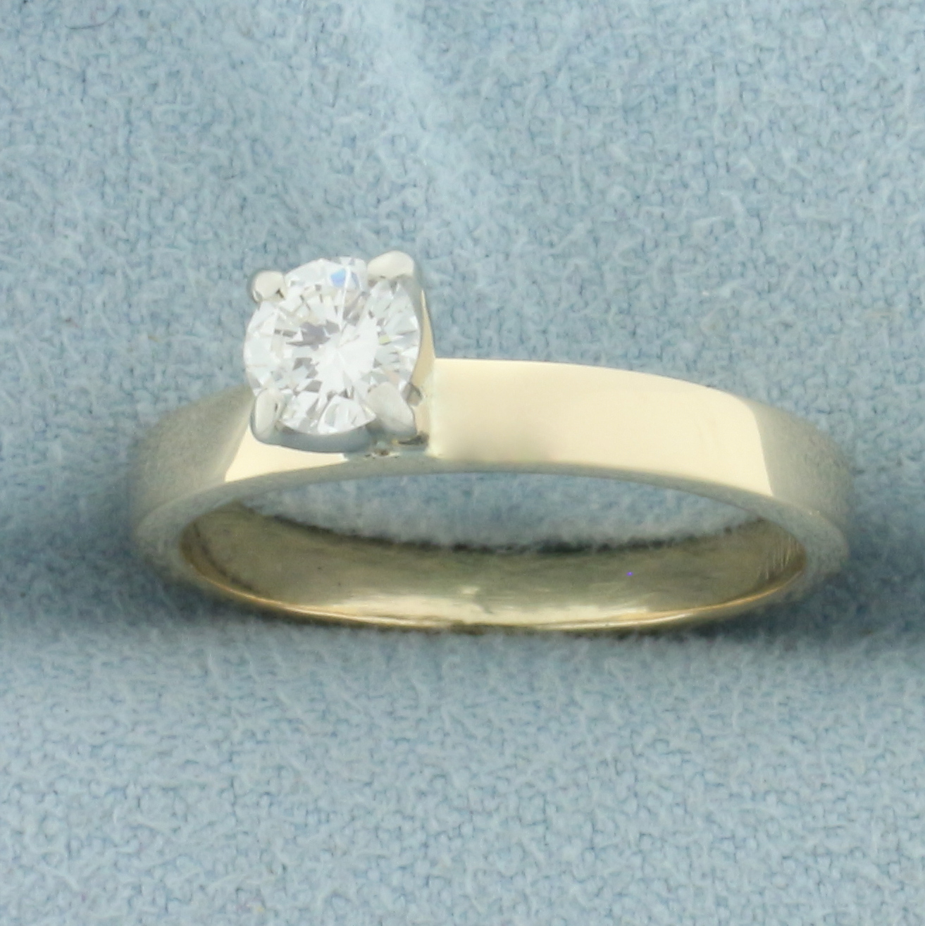 Diamond Solitaire Engagement Ring in 14k Yellow Gold | Property Room