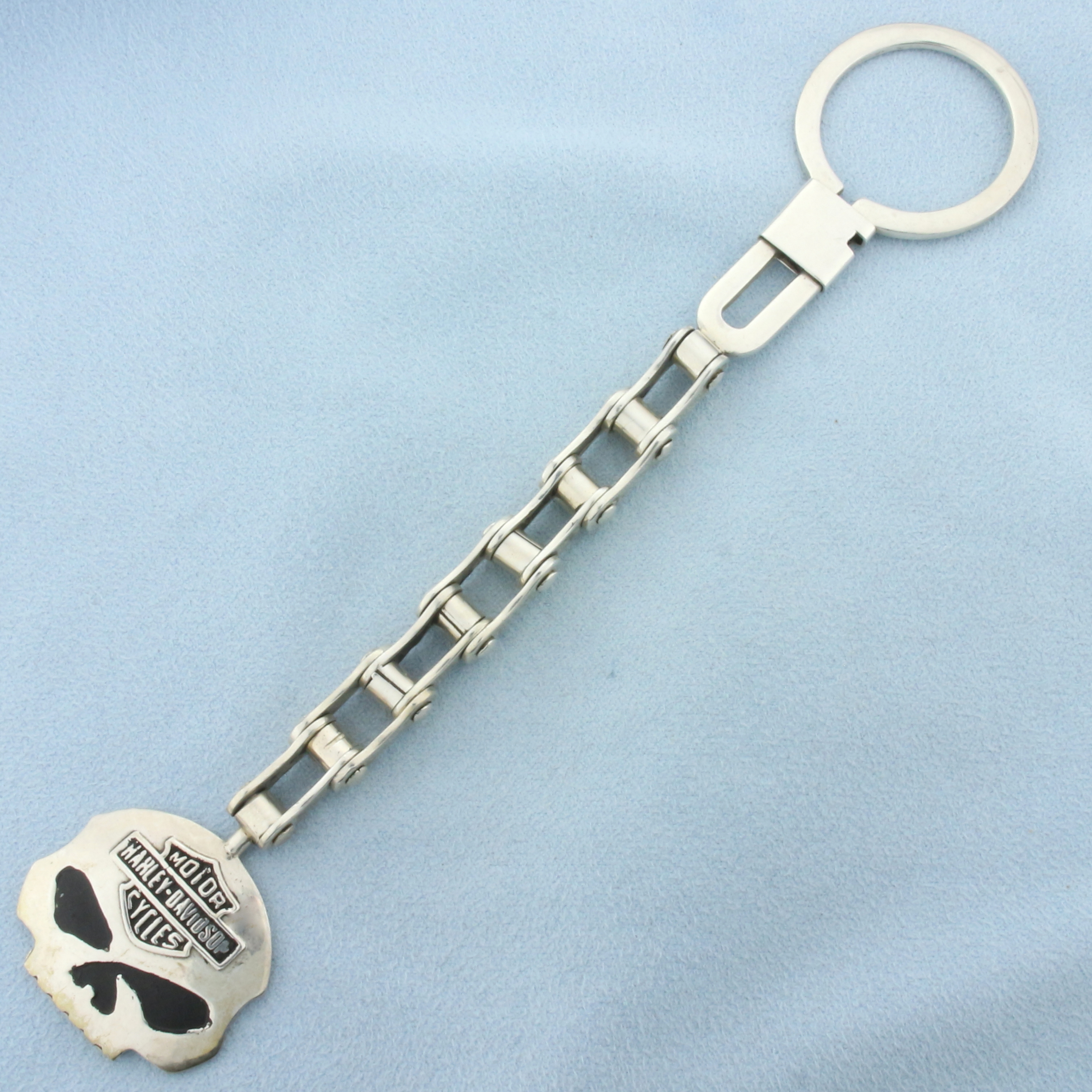 Harley-Davidson Motor Cycles Keychain in Sterling Silver