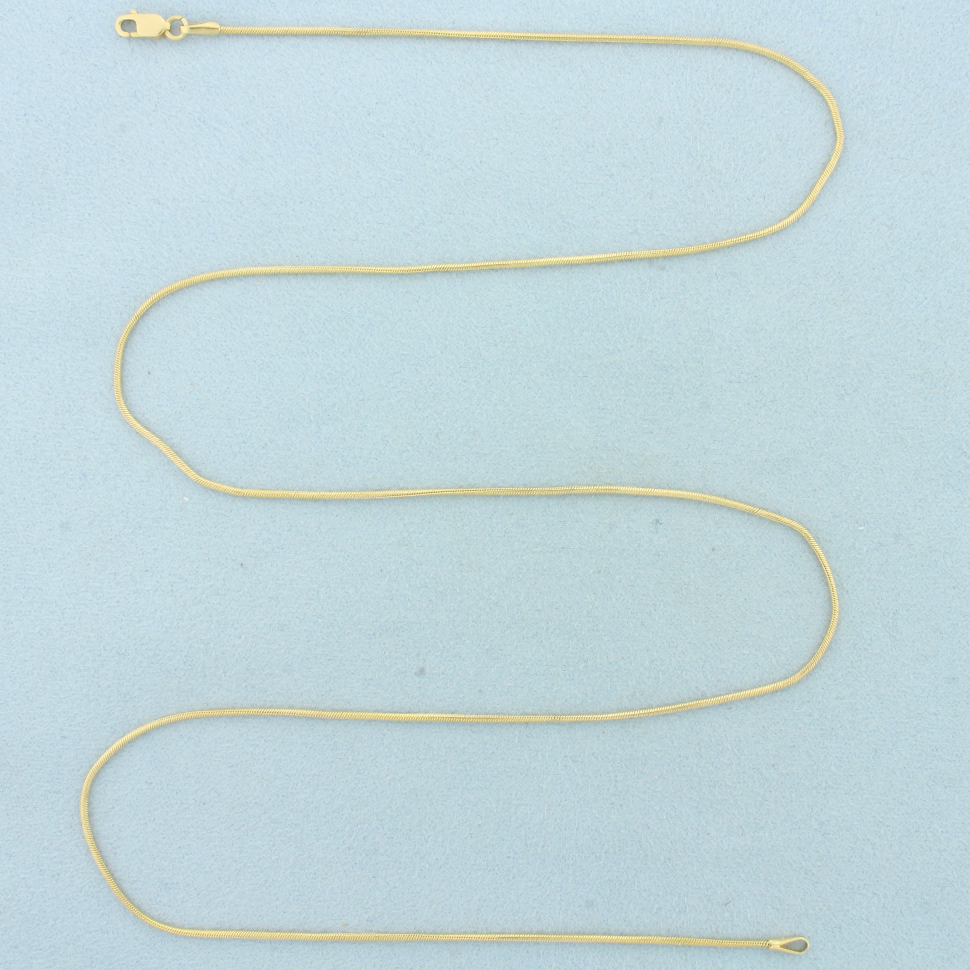 Italian 23 Inch Snake Link Chain Necklace in 14k Yellow Gold | Property ...