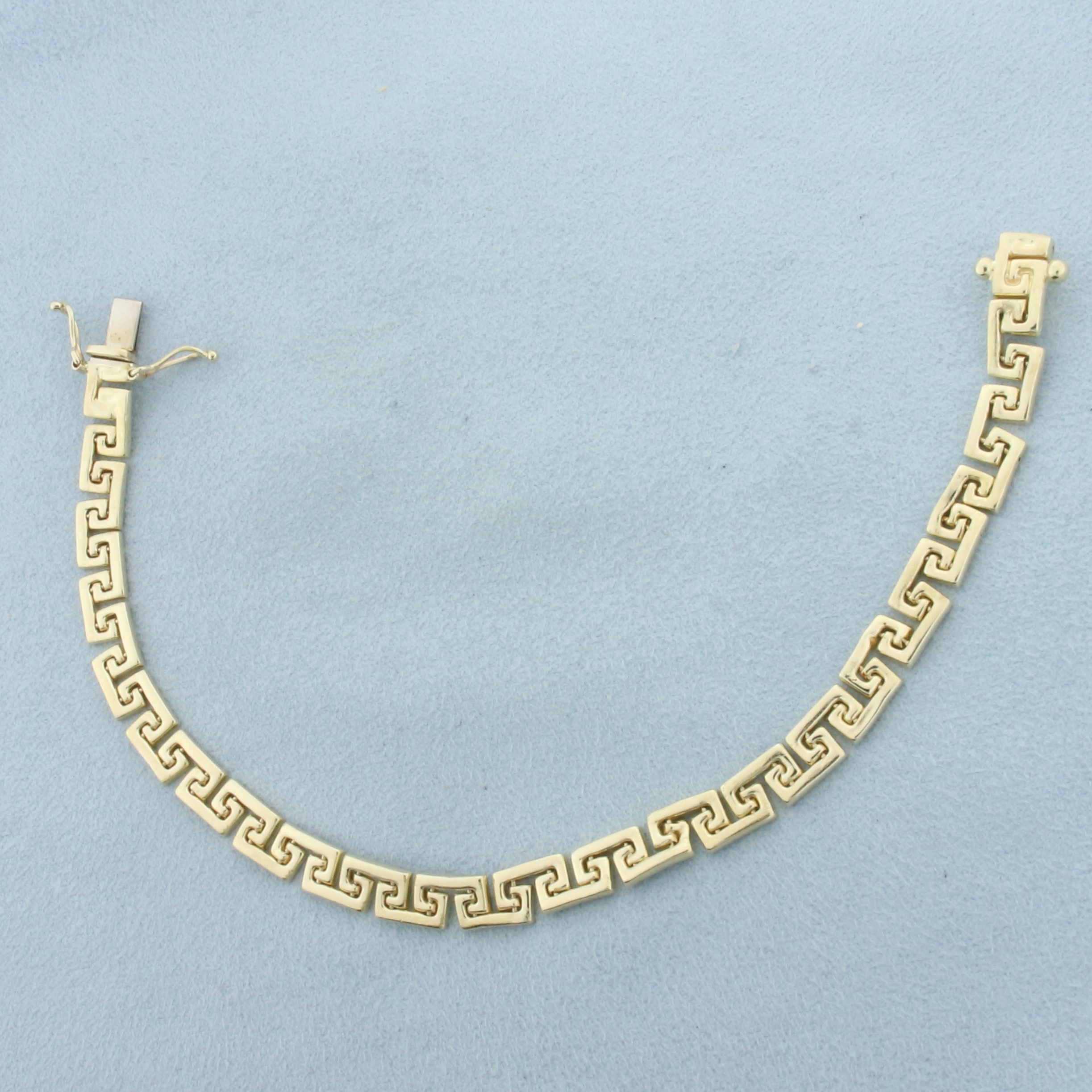 Italian Greek Key Bracelet in 14k Yellow Gold