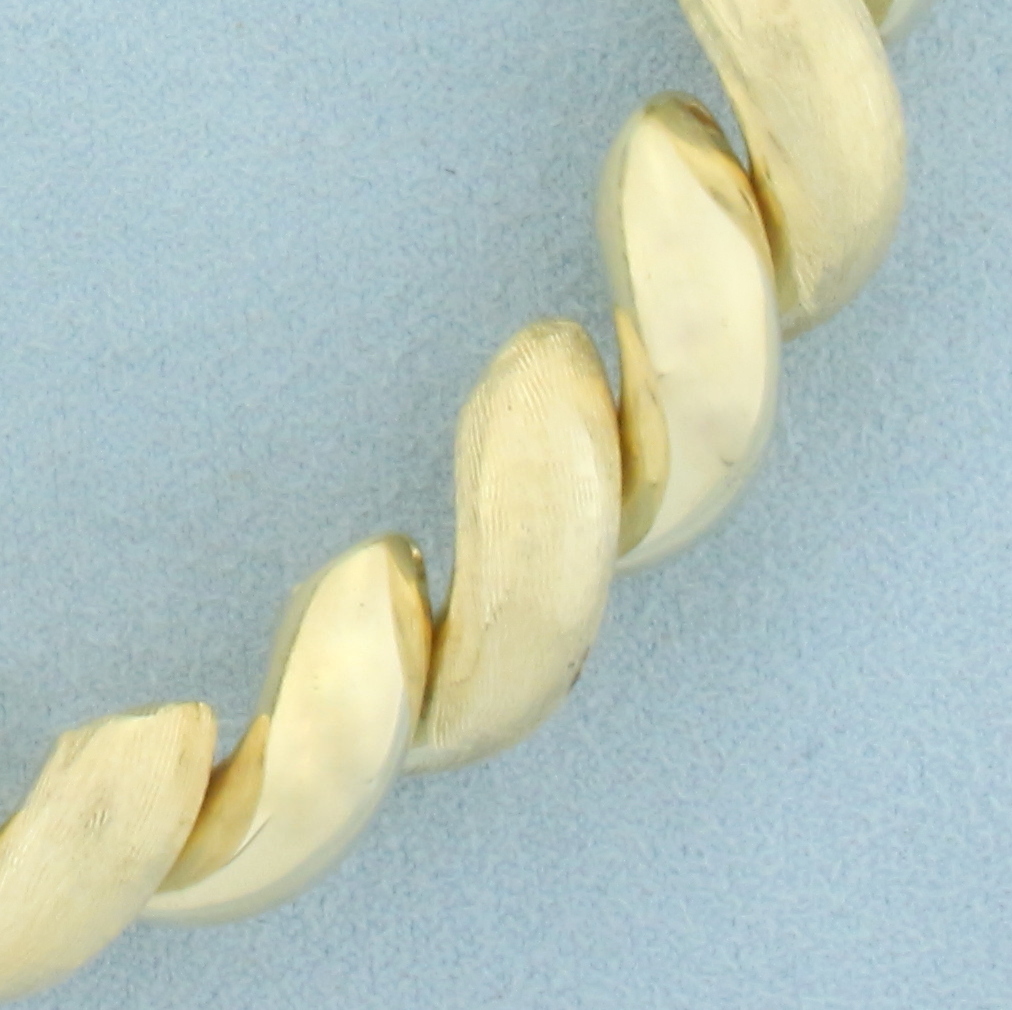 Italian San Marco Link Bracelet In 14k Yellow Gold Property Room