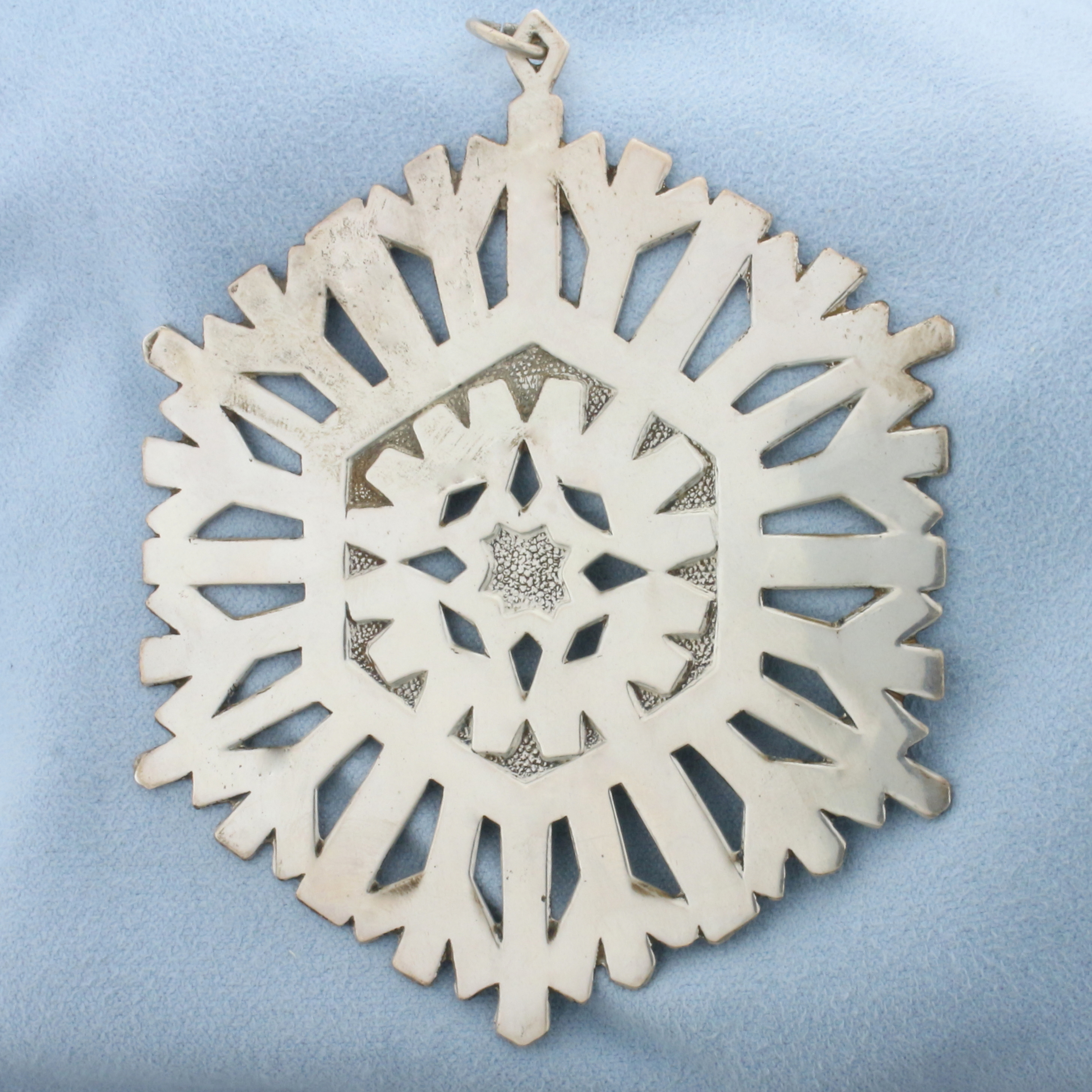 Large Snowflake Pendant in Sterling Silver