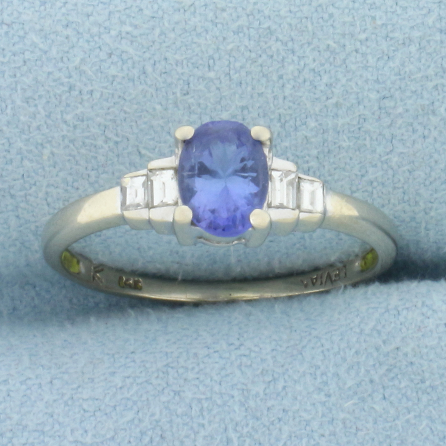 Levian Sapphire and Diamond Ring in 14k White Gold