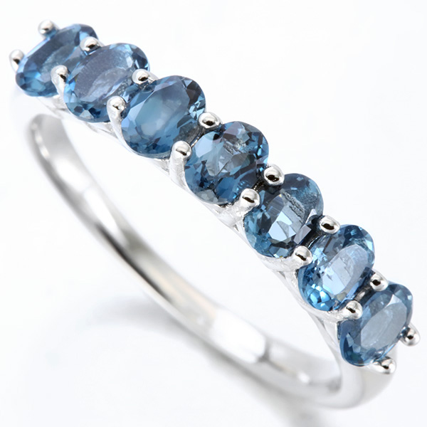 London Blue Topaz Stacking Band Ring in Sterling Silver | Property Room