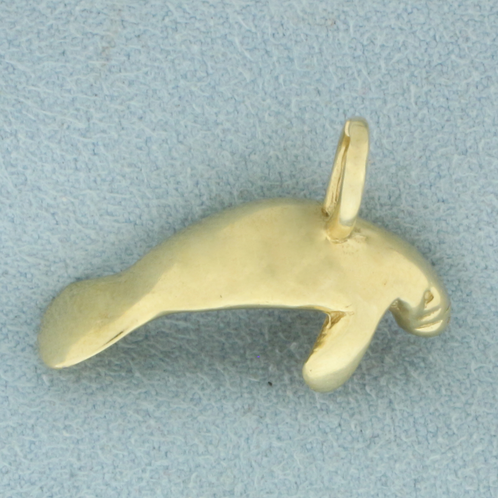 Manatee Pendant or Charm in _k Yellow Gold