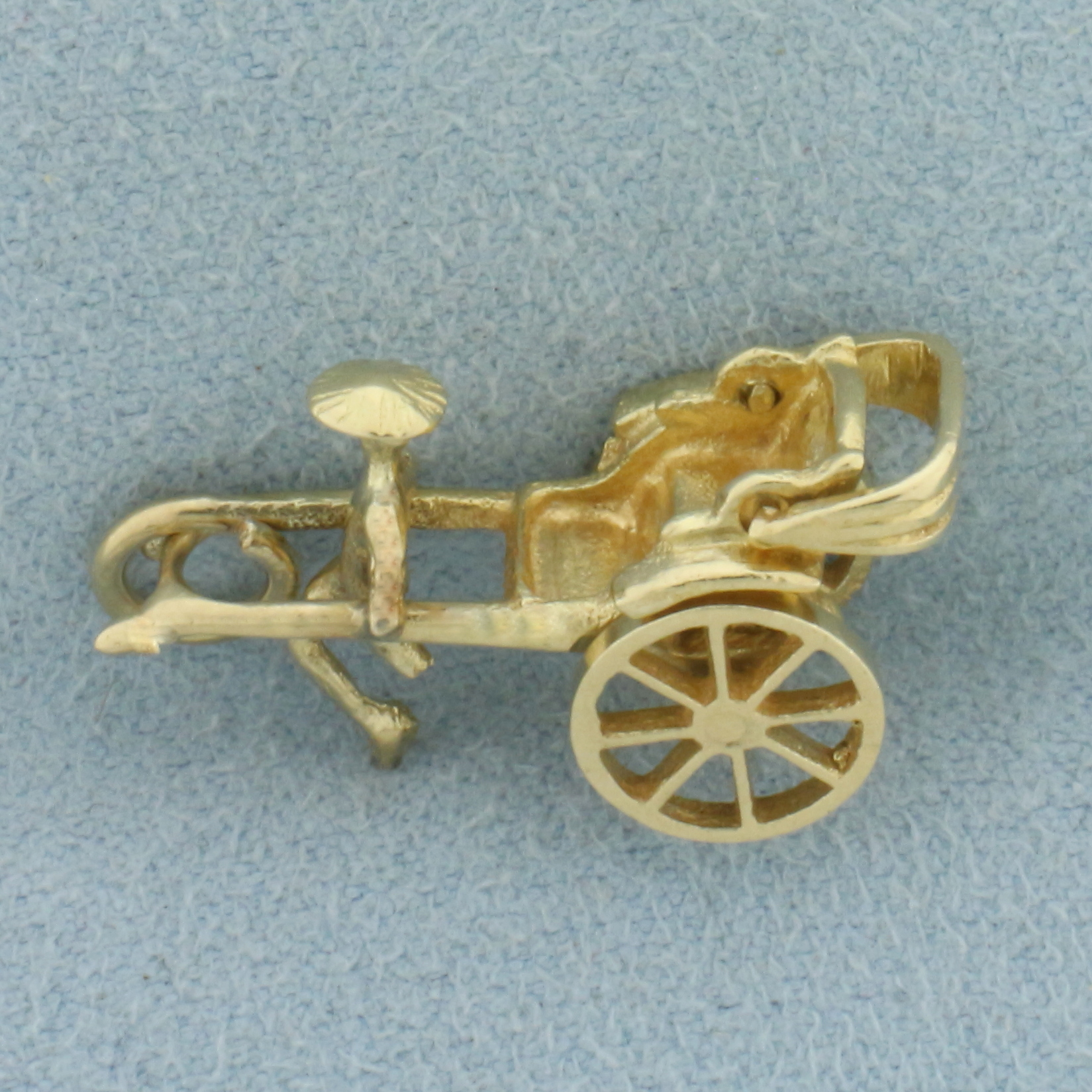 Mechanical Rickshaw Charm or Pendant in 14k Yellow Gold | Property Room