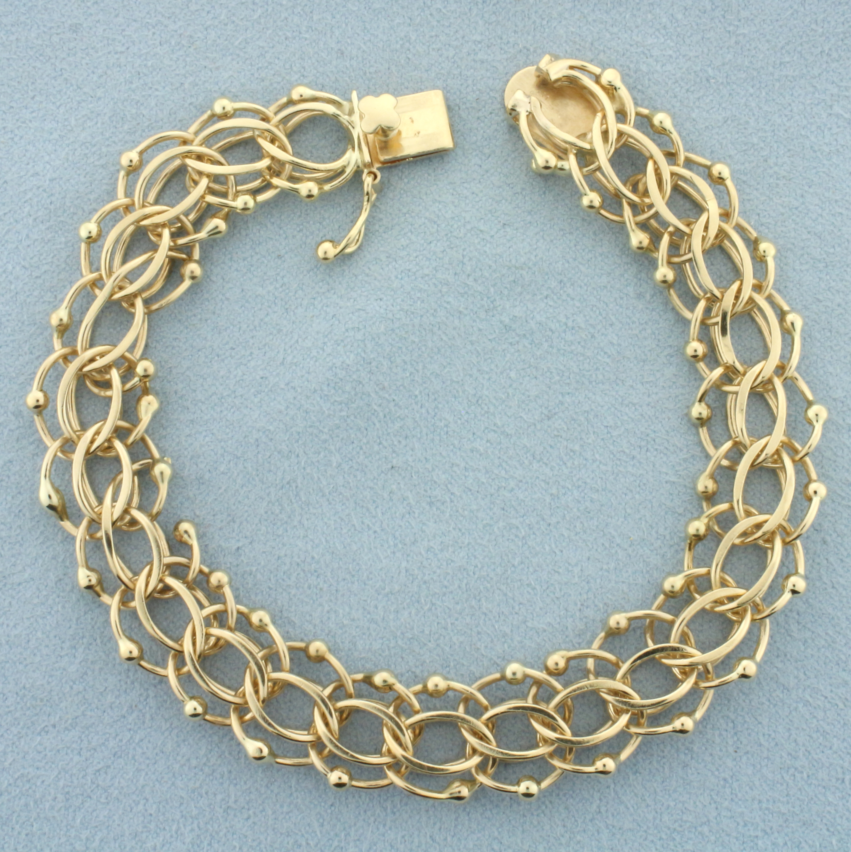 Multi Loop Charm Bracelet in 14k Yellow Gold | Property Room
