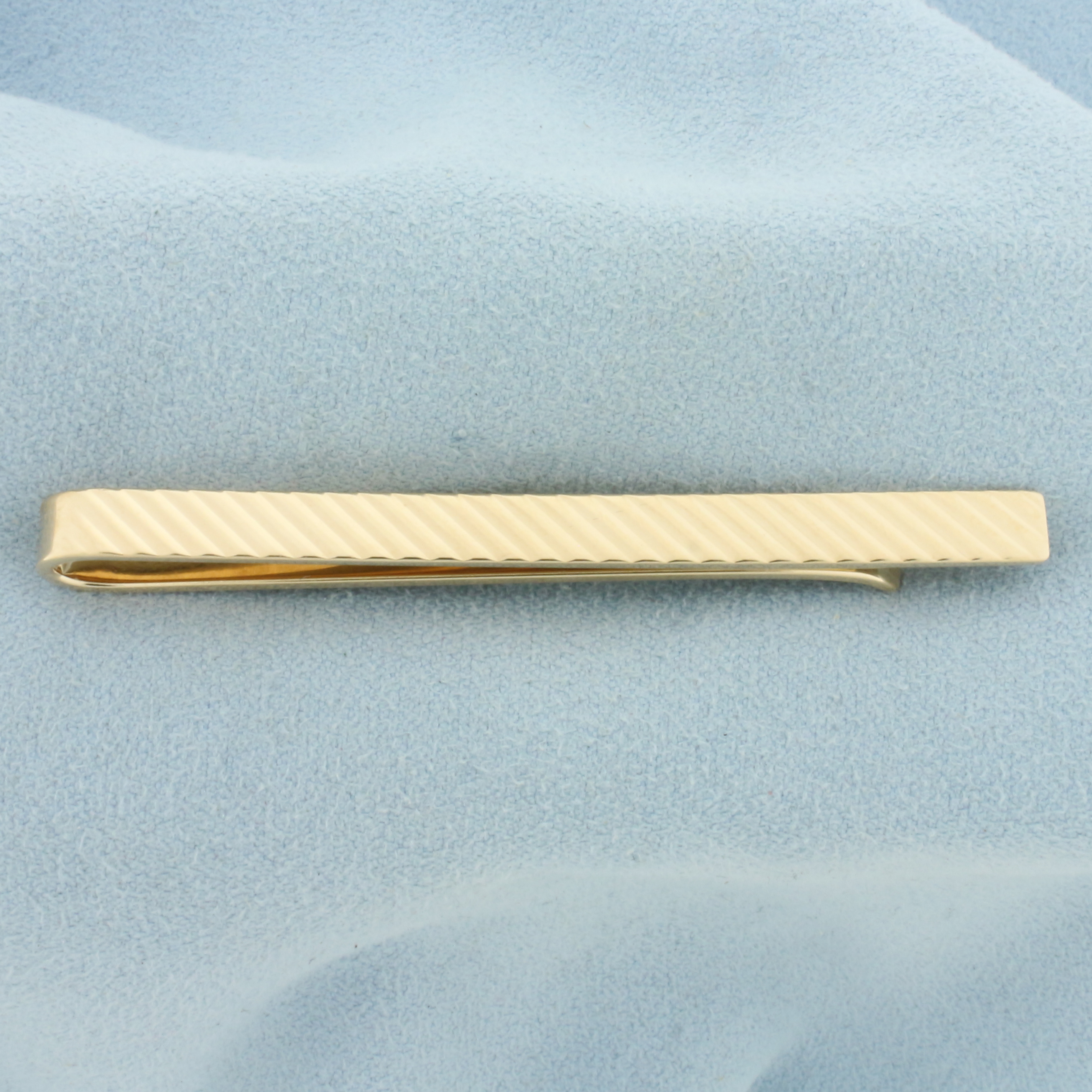 Numbered Tiffany & Co Tie Clip in 14k Yellow Gold