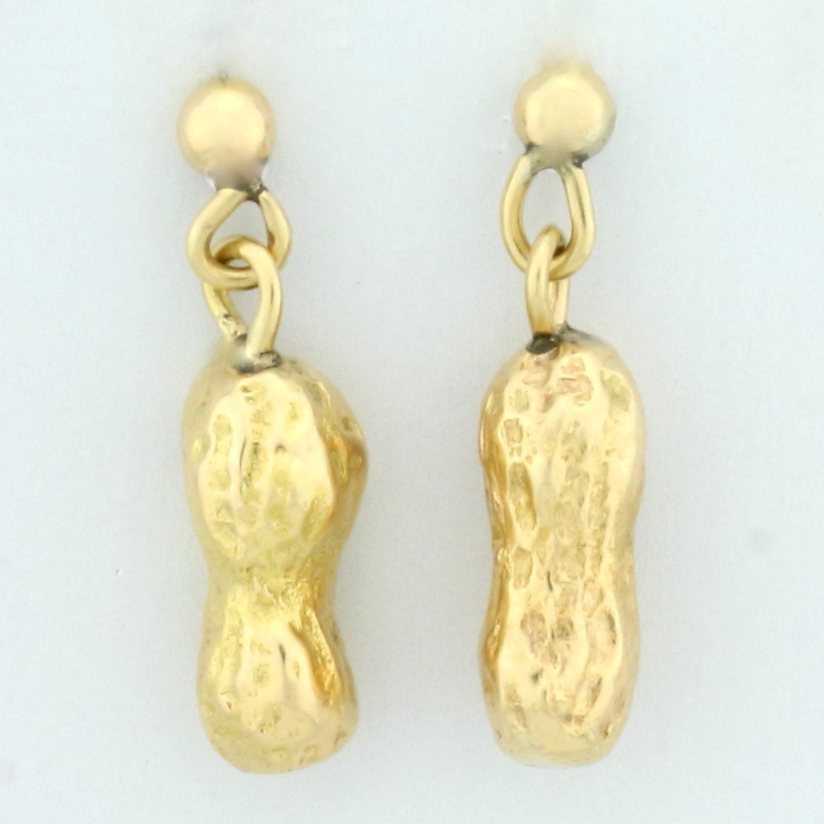 Peanut Dangle Earrings in 18K Yellow Gold
