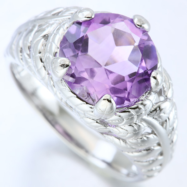Rose de France Amethyst Ring in Sterling Silver