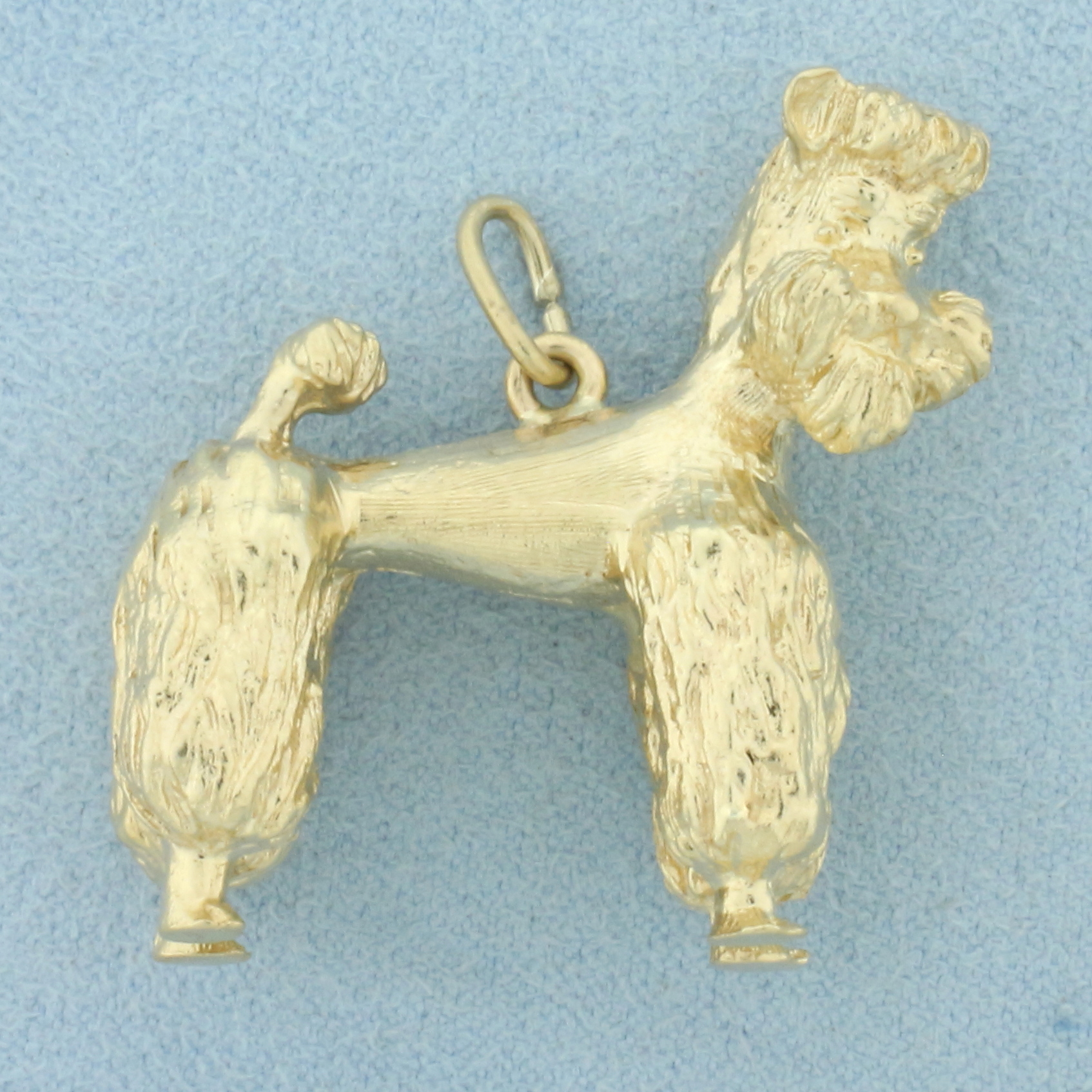 Standard Poodle Pendant or Charm in 14k Yellow Gold