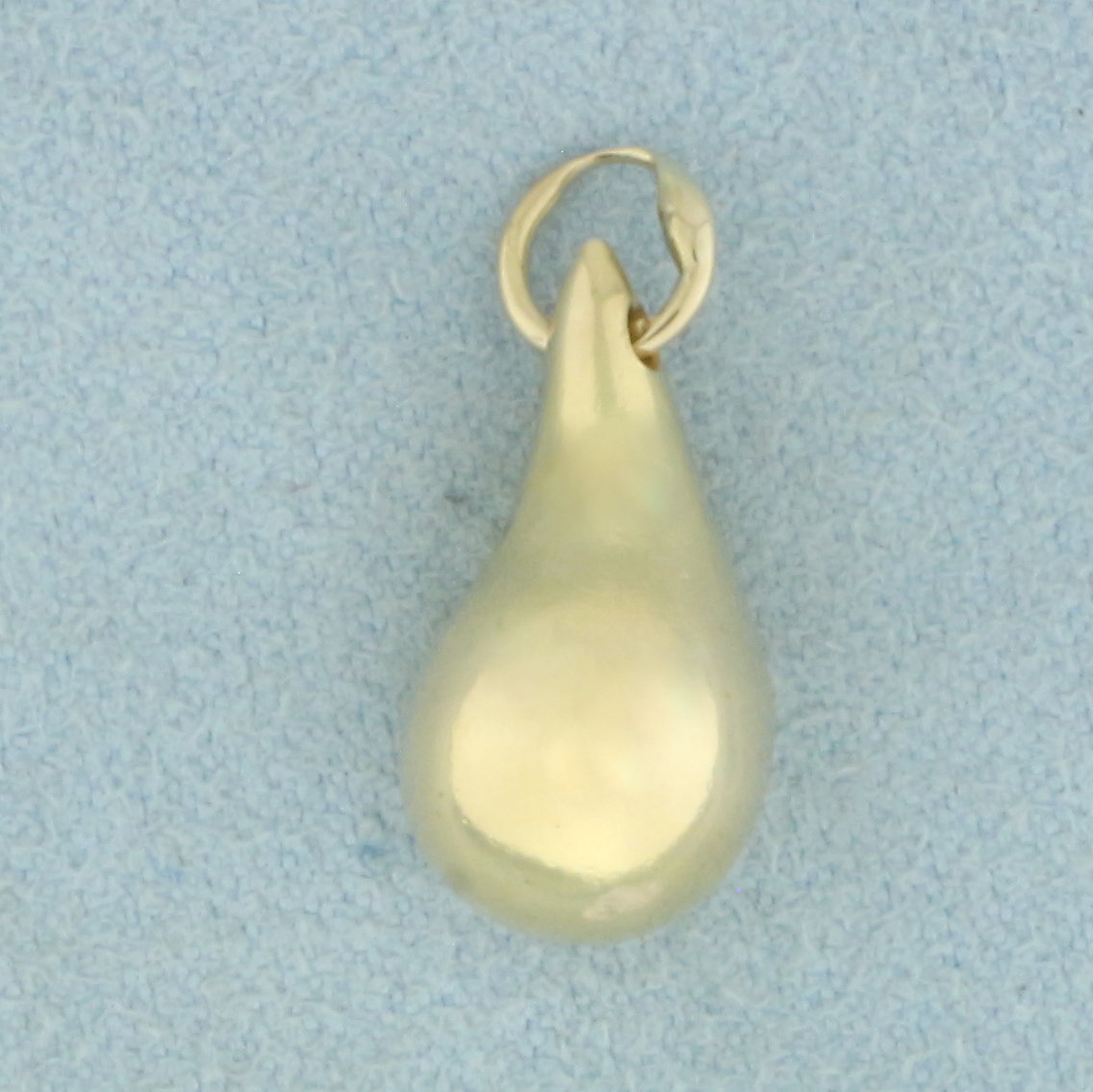Teardrop 3D Charm or Pendant in 14k Yellow Gold