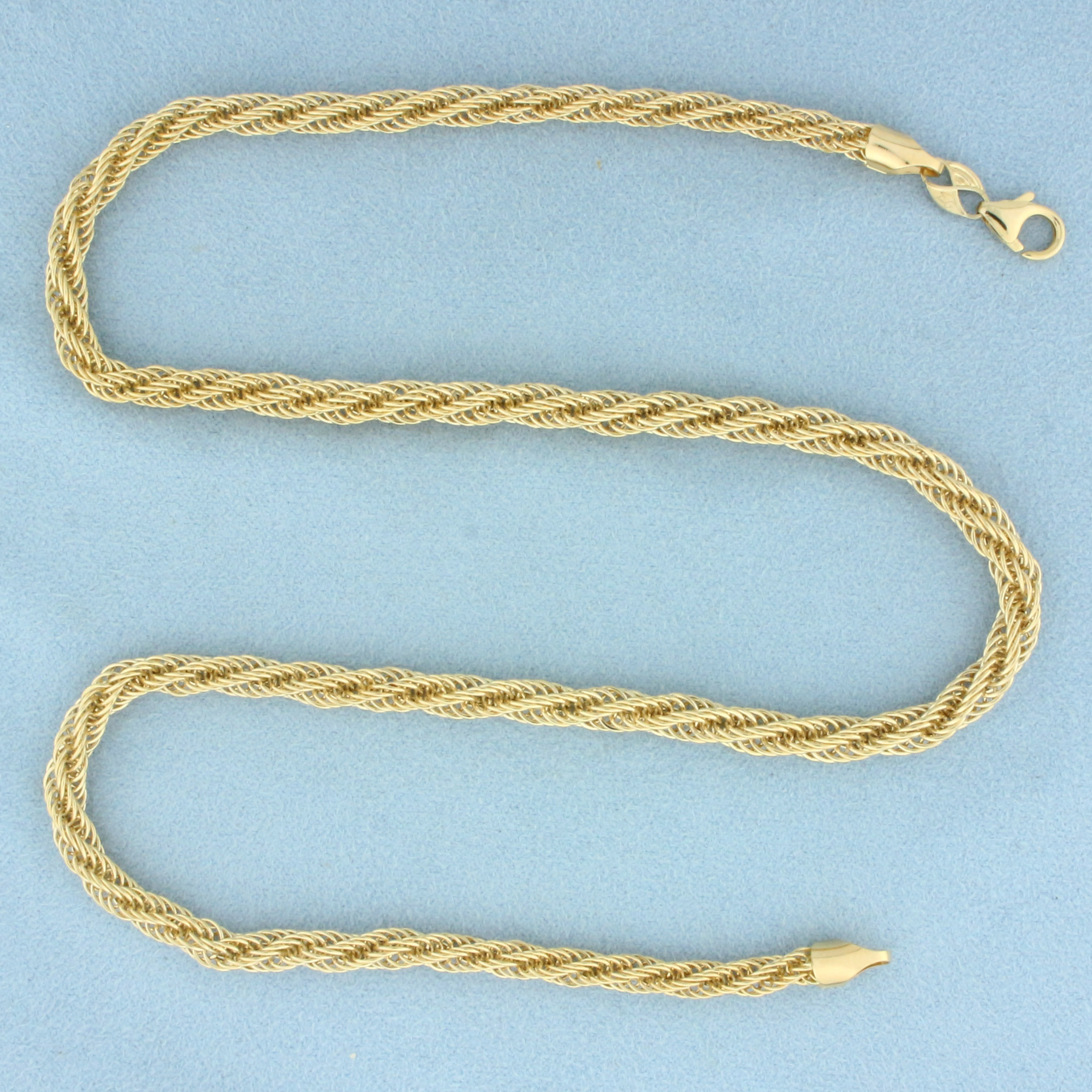 Twisting Helix Link Chain Necklace in 14k Yellow Gold Property Room