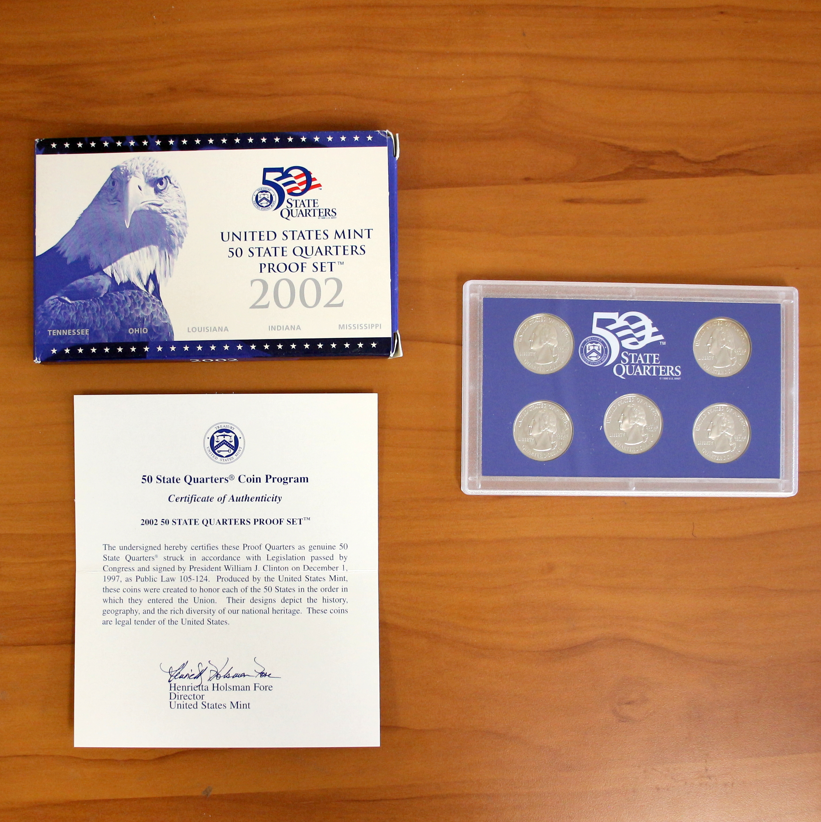 U.S. Mint State Quarters Coin Proof Set OGP COA