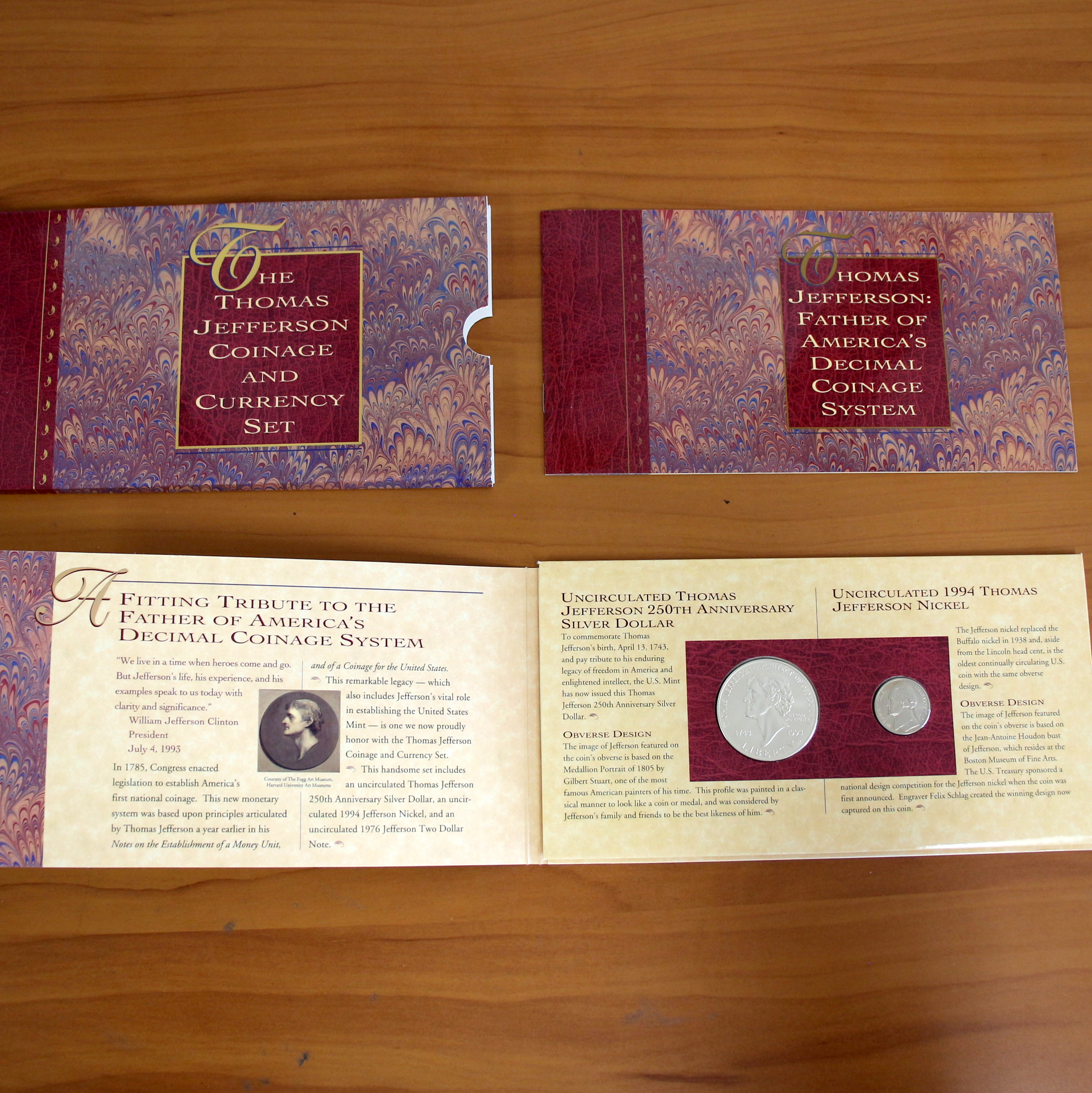 US Mint Thomas Jefferson Coinage and Currency Coin Set OGP | Property Room