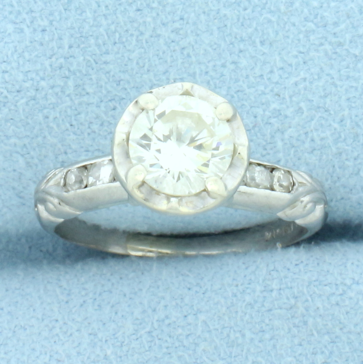 Vintage Diamond Engagement Ring in Platinum