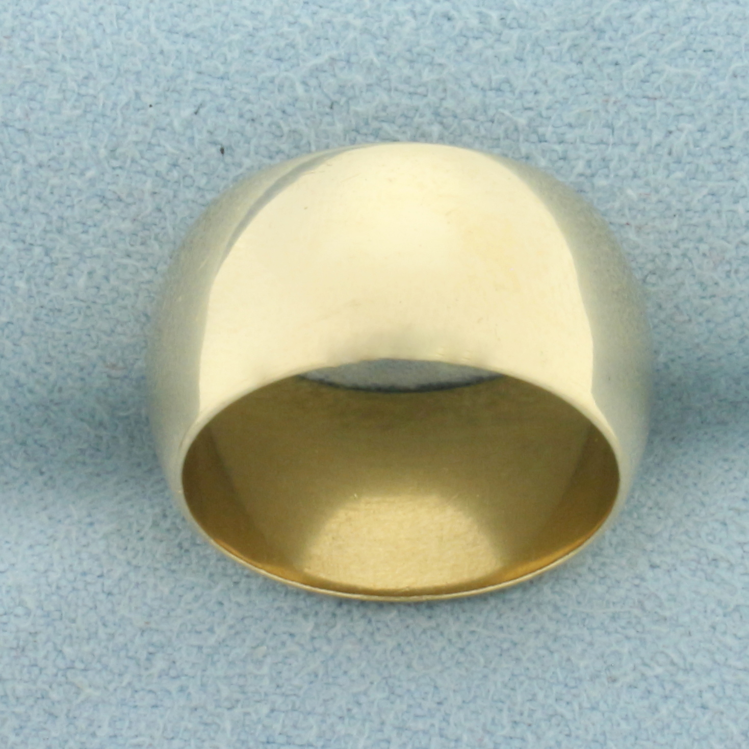 Wide Cigar Band Ring in 14k Yellow Gold