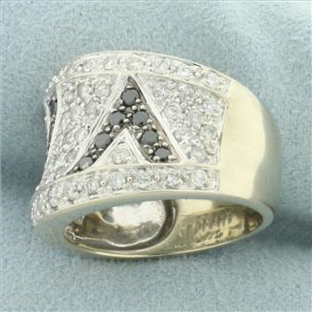 Blank and White Pave Set Diamond Ring in 14k White Gold