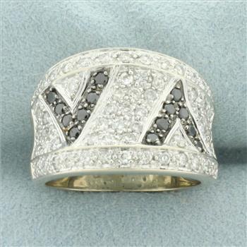 Blank and White Pave Set Diamond Ring in 14k White Gold