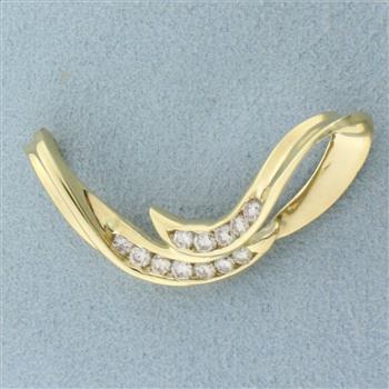 1/2ct TW Diamond Slide or Pendant in 14K Yellow Gold