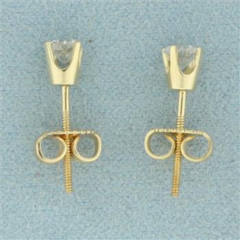 1/2ct TW Diamond Stud Earrings in 14k Yellow Gold
