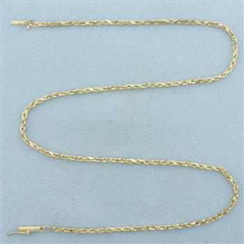 16 Inch Rope Link Chain Necklace in 14k Yellow Gold | Property Room