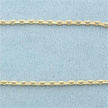 18 Inch Cable Link Chain Necklace in 14k Yellow Gold