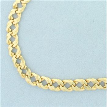 18 Inch Italian Heavy Solid Curb Link Chain Necklace in 14k Yellow Gold