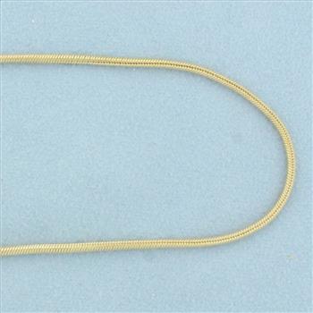 18 Inch Snake Link Chain Necklace in 10 Yellow Gold