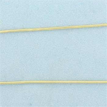 18 Inch Snake Link Chain Necklace in 18k Yellow Gold