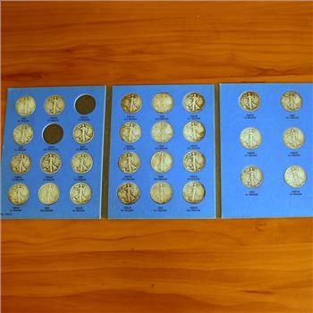 1937-1947 Liberty Standing Half Dollar Coin Collection