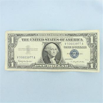 1957 $1 Silver Certificate Blue Seal Bill