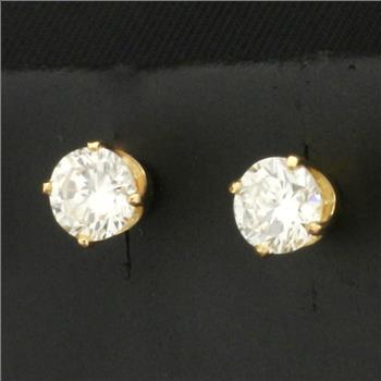 1ct TW Diamond Stud Earrings in 14K Yellow Gold