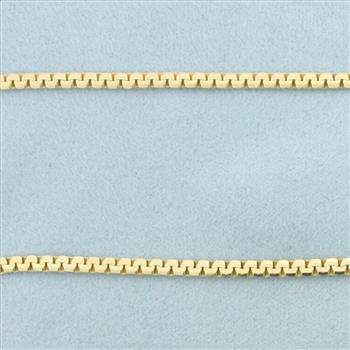 24 Inch Boston Link Chain Necklace in 14k Yellow Gold