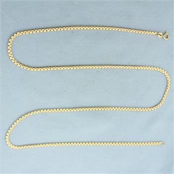 24 Inch Boston Link Chain Necklace in 14k Yellow Gold