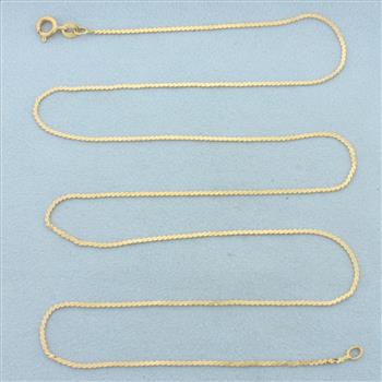 24 Inch S Link Chain Necklace in 14k Yellow Gold