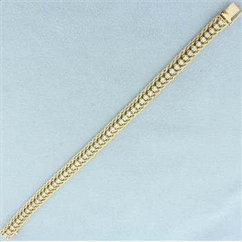 2ct Diamond Rope Link Tennis Bracelet in 14k Yellow Gold