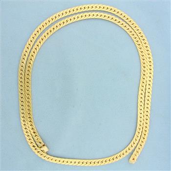 30 Inch Heavy C Link Chain Necklace in 14K Yellow Gold