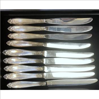 33 Piece Set of International Prelude Sterling Silver Flatware Set