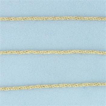36 Inch Foxtail Link Chain Necklace in 14k Yellow Gold