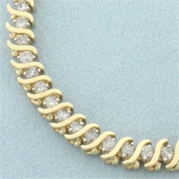 4ct Diamond Tennis Bracelet in 10k Yellow Gold