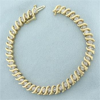 4ct Diamond Tennis Bracelet in 10k Yellow Gold