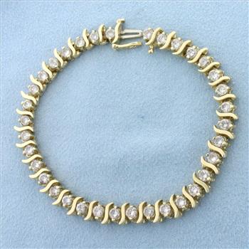 5ct Diamond Tennis Bracelet in 14k Yellow Gold