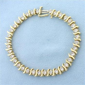 5ct Diamond Tennis Bracelet in 14k Yellow Gold